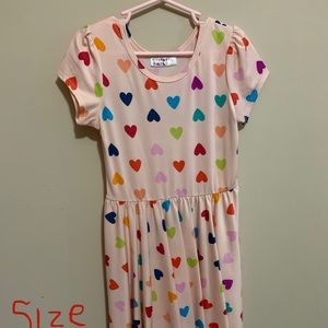 Dot DOt smile girls twirl dress size 7 hearts